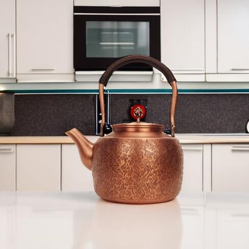 Kkekos Handmade Copper Kettle Copper Teapot for Stovetop 2000ml (Type4) in Saudi Arabia