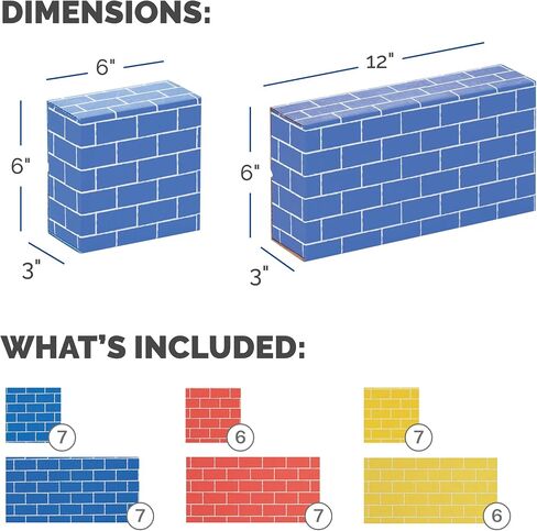 Bankers Box at Play XL Cardboard Building Blocks Set - 40 Blocks (20 Large, 20 Medium), Heavy Duty Toy Blocks for Kids and Families in Saudi Arabia