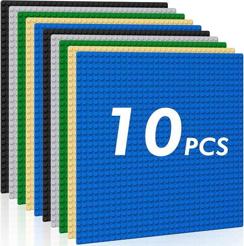 ألواح أساسية كلاسيكية حزمة من 10 من 10 "× 10" من الطوب ، متوافق مع جميع العلامات التجارية الرئيسية وطاولة النشاط ، هدية مثالية للبناة 3+ (متعدد الألوان) (متعدد الألوان) in Kuwait