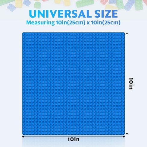 ألواح أساسية كلاسيكية حزمة من 10 من 10 "× 10" من الطوب ، متوافق مع جميع العلامات التجارية الرئيسية وطاولة النشاط ، هدية مثالية للبناة 3+ (متعدد الألوان) (متعدد الألوان) in Kuwait