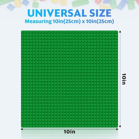 ألواح أساسية كلاسيكية حزمة من 10 من 10 "× 10" من الطوب ، متوافق مع جميع العلامات التجارية الرئيسية وطاولة النشاط ، هدية مثالية للبناة 3+ (متعدد الألوان) (متعدد الألوان) in Kuwait