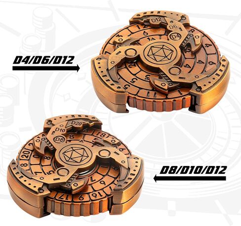 DNDND 7 في 1 مجموعة زهر الروليت المعدنية ، كل ذلك في 1 DND Spinner Metal Dice مع صندوق هدايا رائع للأبراج المحصنة ولعبة التنين والطاولة (ملطخة بالدم) in Kuwait