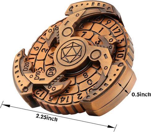 DNDND 7 في 1 مجموعة زهر الروليت المعدنية ، كل ذلك في 1 DND Spinner Metal Dice مع صندوق هدايا رائع للأبراج المحصنة ولعبة التنين والطاولة (ملطخة بالدم) in Kuwait