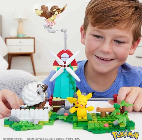 MEGA Pokémon Building Toys Set, Countryside Windmill with 240 Pieces, Motion and 3 Poseable Action Figures, for Kids in Saudi Arabia