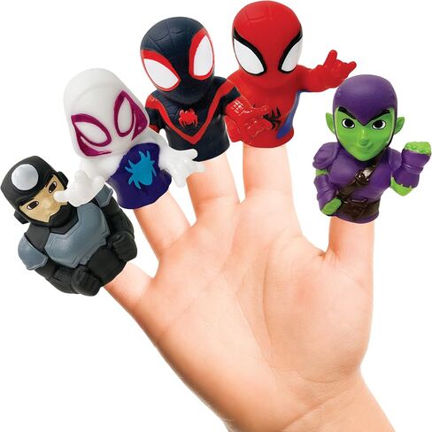 NBC Universal Gabby's Dollhouse Bath Finger Puppets ، 10 PC - Party Favors ، Educational ، Toys Bath ، وقت القصة ، ألعاب الشاطئ ، وقت اللعب ، Stocking Stuffer in Kuwait