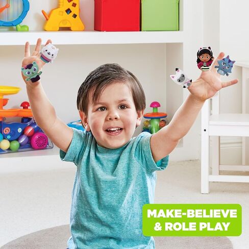 NBC Universal Gabby's Dollhouse Bath Finger Puppets ، 10 PC - Party Favors ، Educational ، Toys Bath ، وقت القصة ، ألعاب الشاطئ ، وقت اللعب ، Stocking Stuffer in Kuwait