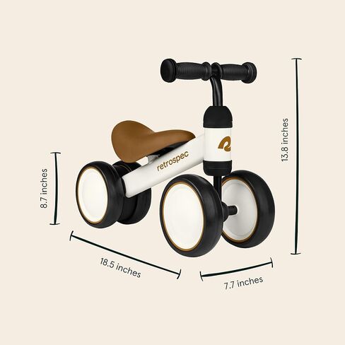 Retrospec Cricket Baby Walker 4-Wheel Balance Bike for Ages 12-24 Months Toddlers | First Birthday Gift - Toddler Bicycle Toy for 1 Year Old’s - Ride On Toys for Boys & Girls in Saudi Arabia