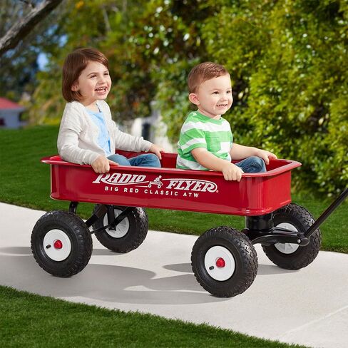 Radio Flyer Kids Red Wagon with 10 Inch Steel Wheels and Timeless Classic Design in Saudi Arabia