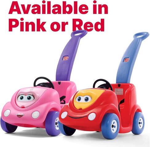 Step2 Push Around Buggy Kids Push Car, Ride On Toy, Stroller Substitute, Includes Seat Belt & Horn, Made of Durable Plastic, Max Weight 50 lbs., For Toddlers 1.5-4 Years Old, Pink in Kuwait
