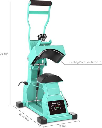 Hat Heat Press Machine for Caps with 2pcs Interchangeable Platens(6.7"x3.8", 6.7"x2.5"), Cap Heat Press for Stuctured Hats and HTV Iron On and Sublimation Projects, Heat Transfer Printing for Caps in Kuwait