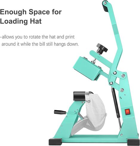 Hat Heat Press Machine for Caps with 2pcs Interchangeable Platens(6.7"x3.8", 6.7"x2.5"), Cap Heat Press for Stuctured Hats and HTV Iron On and Sublimation Projects, Heat Transfer Printing for Caps in Kuwait
