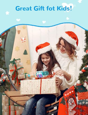 Amazmic Kids Karaoke Microphone Machine Toys for Girls Bluetooth Microphone with LED Light, Birthday Gift for Girls Boys 3 4 5 6 7 8 9 10 11 12 Year Old Kids Toys(Blue) in Saudi Arabia