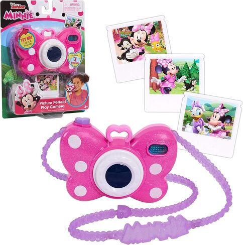 Disney Junior Minnie Mouse Picture Perfect Play Camera, Lights and Sounds, Pink, 4-Pieces, Kids Toys for Ages 3 Up by Just Play in Saudi Arabia