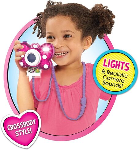 Disney Junior Minnie Mouse Picture Perfect Play Camera, Lights and Sounds, Pink, 4-Pieces, Kids Toys for Ages 3 Up by Just Play in Saudi Arabia