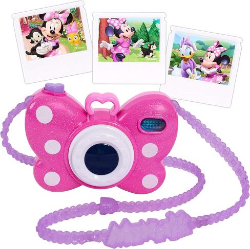 Disney Junior Minnie Mouse Picture Perfect Play Camera, Lights and Sounds, Pink, 4-Pieces, Kids Toys for Ages 3 Up by Just Play in Saudi Arabia