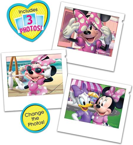 Disney Junior Minnie Mouse Picture Perfect Play Camera, Lights and Sounds, Pink, 4-Pieces, Kids Toys for Ages 3 Up by Just Play in Saudi Arabia