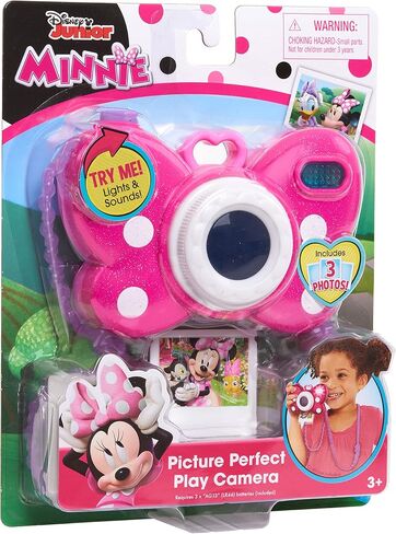 Disney Junior Minnie Mouse Picture Perfect Play Camera, Lights and Sounds, Pink, 4-Pieces, Kids Toys for Ages 3 Up by Just Play in Saudi Arabia