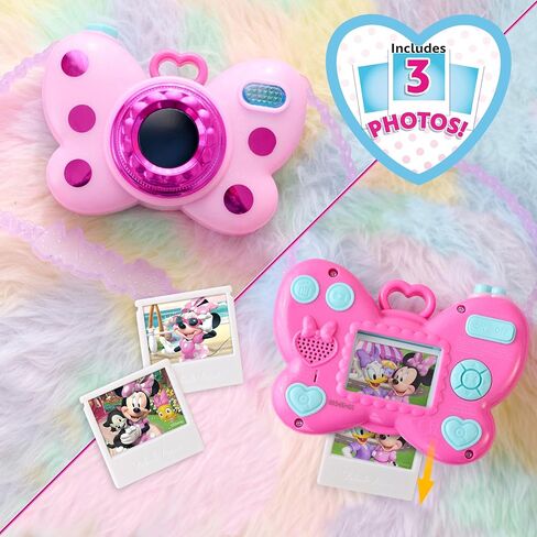 Disney Junior Minnie Mouse Picture Perfect Play Camera, Lights and Sounds, Pink, 4-Pieces, Kids Toys for Ages 3 Up by Just Play in Saudi Arabia