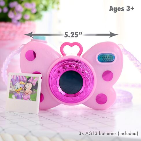 Disney Junior Minnie Mouse Picture Perfect Play Camera, Lights and Sounds, Pink, 4-Pieces, Kids Toys for Ages 3 Up by Just Play in Saudi Arabia