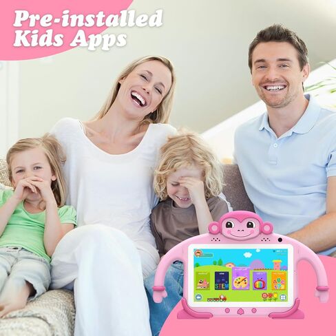 Tablet Tablet 7 "Tablet for Kids 32GB Toddler Tablet مع Wi-Fi YouTube Case ، Tablet Kids Android Tablet للأطفال الصغار. in Kuwait