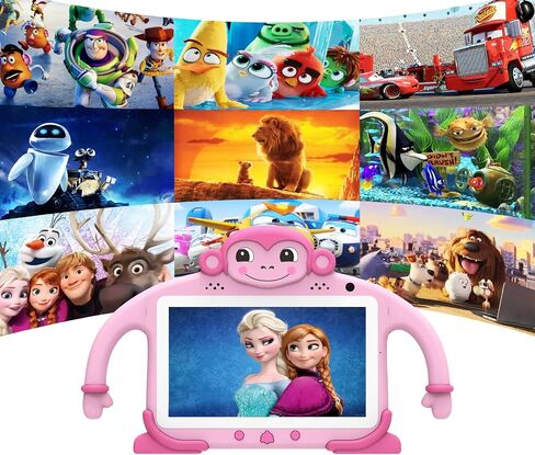 Tablet Tablet 7 "Tablet for Kids 32GB Toddler Tablet مع Wi-Fi YouTube Case ، Tablet Kids Android Tablet للأطفال الصغار. in Kuwait