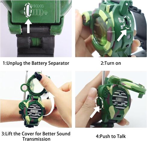 Walkie Talkies Watch Rechargeable, Spy Watch Army Toys for Kids, 7 in 1 Digital Watch Walkie Talkies, Two-Way Long Range Radios with Flashlight, Cool Spy Gadgets for Boy Girls Outdoor Game in Saudi Arabia