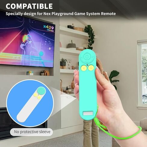 غطاء العلبة عن بُعد السيليكون لنظام لعبة Nex Playground Game عن بُعد ، ومضاد للأكمام وقائية مقاومة للصدمة متوافقة مع نظام لعبة Nex Playground Remote ، العلبة عن بُعد مع الحبل (الأصفر) in Kuwait
