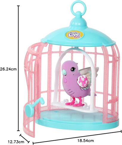 الحيوانات الأليفة الصغيرة الحية - قفص ليل بيرد آند بيرد: Tiara Twinkles ، أجنحة جديدة تضيء مع 20 + أصوات ، وتتفاعل للمس in Kuwait