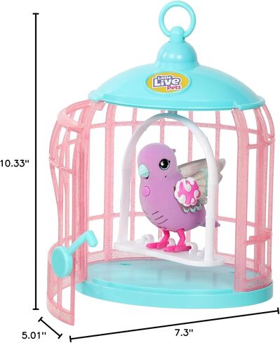 الحيوانات الأليفة الصغيرة الحية - قفص ليل بيرد آند بيرد: Tiara Twinkles ، أجنحة جديدة تضيء مع 20 + أصوات ، وتتفاعل للمس in Kuwait