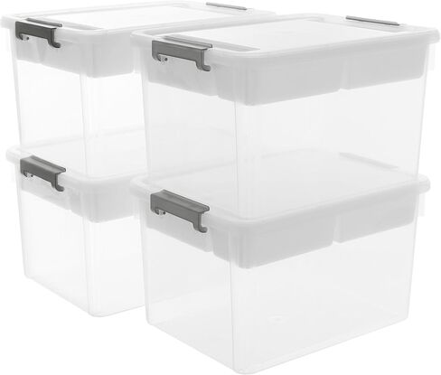 Citylife 17 QT Plastic Storage Box with Removable Tray Craft Organizers and Storage Clear Storage Container for Organizing Bead, Tool, Sewing, Playdoh in Kuwait
