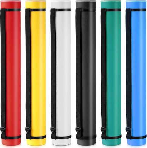 Yahenda 6 Pcs Expandable Blueprint Tubes Bulk Expand from 24" to 40" Poster Tube with Strap Storage Tubes with Caps Portable Round Carrying Case for Documents, Blueprints, Drawings, Art(6 Colors) in Kuwait