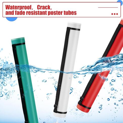 Yahenda 6 Pcs Expandable Blueprint Tubes Bulk Expand from 24" to 40" Poster Tube with Strap Storage Tubes with Caps Portable Round Carrying Case for Documents, Blueprints, Drawings, Art(6 Colors) in Kuwait
