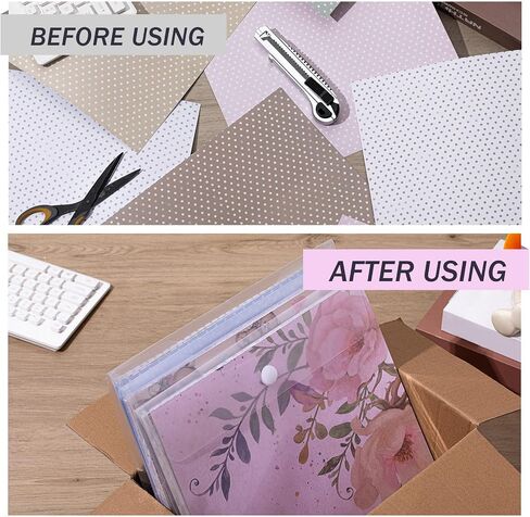 Henoyso 24 Pcs 12 x 12 Inch Scrapbook Paper Storage Organizer, 1 Inch Thick in Kuwait