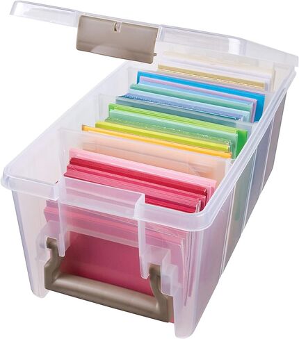 ArtBin Semi Satchel Portable Craft Organizer with 3 Dividers - Clear Plastic Storage Case for Art & Craft Supplies in Saudi Arabia