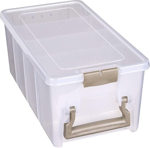 ArtBin Semi Satchel Portable Craft Organizer with 3 Dividers - Clear Plastic Storage Case for Art & Craft Supplies in Saudi Arabia