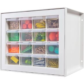 IRIS USA 24 Storage Drawer Organizer, Craft Cabinet Storage, Craft Organizers and Storage Drawer, Art Storage Cabinets, Small Parts, Nuts and Bolts, Tool Organizer Storage, Scrapbook Art Hobby - White
