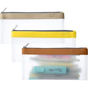 Mr. Pen- Clear Pencil Pouch, 3 Pack, Clear Pencil Case, Pencil Bags, Clear Pouch, Pencil Case for Kids Pencil Case, Clear Makeup Pouch, Kids Pencil Pouch, Pencil Cases, Clear Make Up Bag