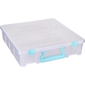 ArtBin 6955AA Super Satchel 1-Compartment Box, Art & Craft Organizer, 1-Pack, Translucent Aqua