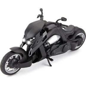 BDTCTK Compatible for 1:12 Kawasaki Ninja H2R Motorcycle Model, Model Motorcycle, Suspension and Free Roller, Toy Car, Motorcycle Collection, Gift Black