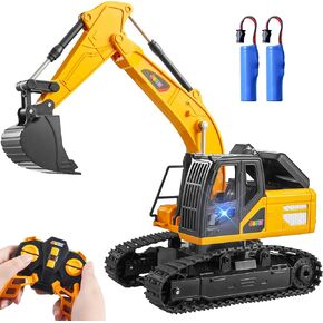 JOYIN Remote Control Construction Toys, 2.4Ghz RC Play Truck with Light, Front Loader Toys for Boys 3-5 4-7 8-12 Year Old Kids, Christmas Birthday Gift