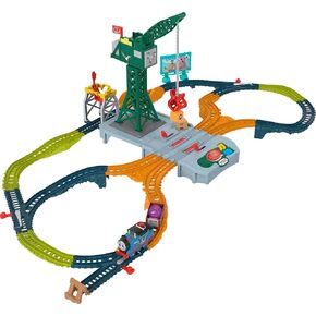 Thomas & Friends Toy Train Set Talking Bulstrode & Way Bridge Track Playet مع Sounds & Percy Engine للأطفال الذين تتراوح أعمارهم بين 3 سنوات