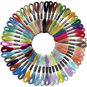 Embroidery Floss Rainbow Color 500 Skeins Per Pack Cross Stitch Threads Friendship Bracelets Floss Crafts Floss（50skeins x10 Pack）