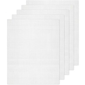 10 PCS Mesh Plastic Canvas Sheets 21x 13.1Inch 5 Count Large Holes Plastic Canvas for Embroidery Crafting, Acrylic Yarn Crafting, Knit and Crochet Projects