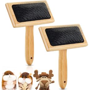 Tessco 2 Pcs Wool Carders, Hand Carders for Wool Needle Felting Brush Needle Felting Carding Brushes Tools for Craft Felt Project(Large,Gray)