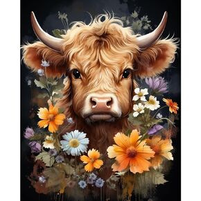 tigdtiu Moon Stamped Cross Stitch Kits, DIY Sunflower Cross Stitch Ornament Kits for Adults Beginners, Counted Embroidery Needlepoint Kits Home Decor 14x14inch