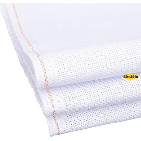 59 by 39-Inch Cross Stitch Fabric, 14 Count Big Size Classic Reserve Aida Cloth,White (Black, 14 Count 59 X 39)