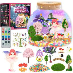 Light Up Terrarium Kit for Kids — Build a Prehistoric Dinosaur Habitat | Dinosaur Toys for Kids, Science Kits, Arts and Crafts for Kids, Boys Toys Ages 4+, Kids Gifts