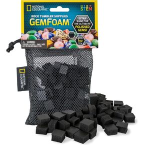 NATIONAL GEOGRAPHIC Ceramic Media for Rock Tumbling – 1.5 lb Ceramic Pellets, Tumbling Media for Rock Polisher, Use with Rock Tumbler Grit, Protects Rocks, Reusable, Rock Tumbling Supplies