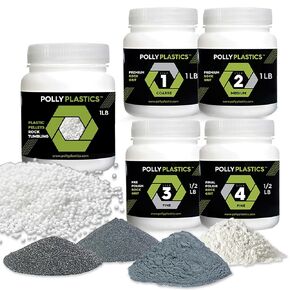 Polly Plastics Rock Tumbler Grit and Polish Refill & Ceramic Tumbling Filler Media - Silicone Carbide Polisher Grit - Rock Polish Supplies & Accessories