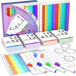 Multiplication Chart Pop It - Multiplication Game Board, Multiplication Pop It Math Games 12x12 Multiplication Table for Kids Learning, Multiplication Machine Times Table